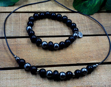 Load image into Gallery viewer, Black Excellence Necklace & Bracelet Set/Black Onyx - Men