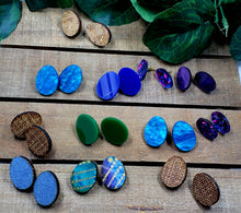 Load image into Gallery viewer, Fancy Stud Earrings (Ovals)