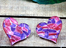 Load image into Gallery viewer, Fancy Stud Earrings (Hearts)