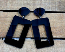 Load image into Gallery viewer, The Classic Rectangled Hoop Gold Post Earrings