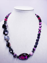 Load image into Gallery viewer, Black & Pink Candy Coated Nugget Necklace - Women