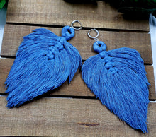 Load image into Gallery viewer, Angel Wings & Feathers (Macrame) Earrings