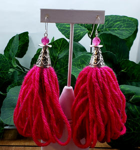 Ms. Tassel Bell! (Tassel) Earrings - Pink
