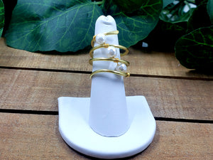(MOP) Mother of Pearl w/Gold - The Twisted Ring