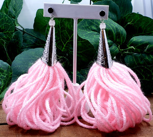 The Queen's Tassel! (Tassel) Earrings - Pink