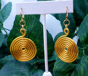 Spiral Dangles - Dark Gold