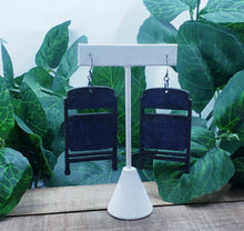 Load image into Gallery viewer, Folding Chair Dangles LIMITED EDITION w/Denim Print
