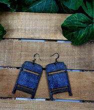 Load image into Gallery viewer, Folding Chair Dangles LIMITED EDITION w/Denim Print
