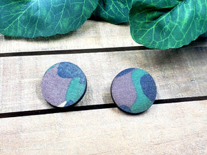 Small Camouflage Stud Earrings