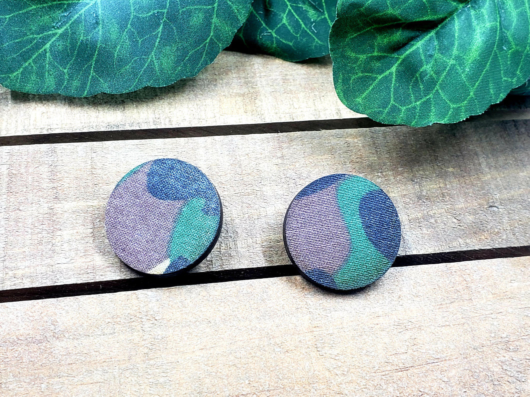 Small Camouflage Stud Earrings