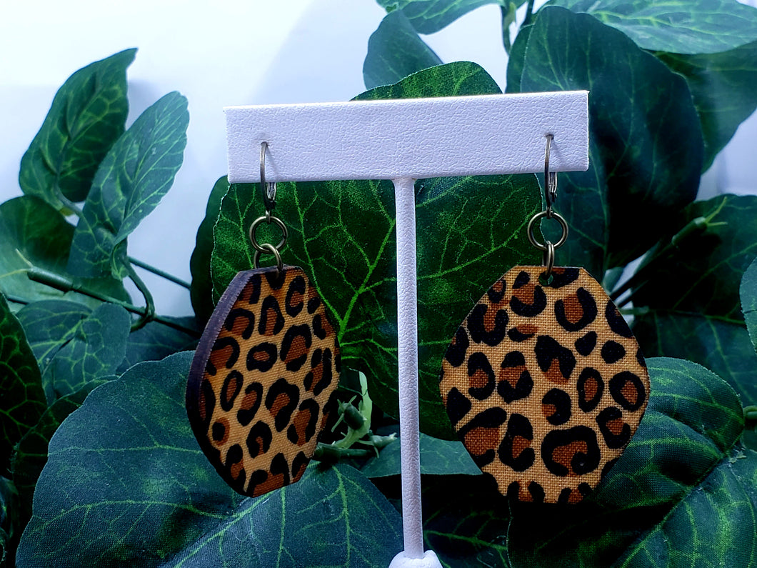 Small Leopard Bauble Dangle Earrings