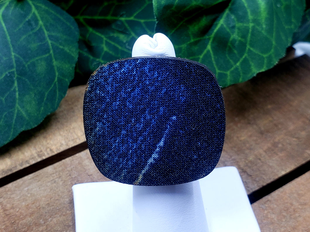 Groovy Denim Print Ring