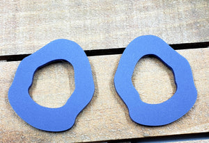 Potato Stud Hoops - Matte Navy Blue