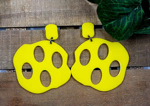 Classic Yellow Glossy Cookie Dangles