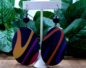 The Oval Dangles - Swirled Multi-Color