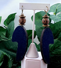 Load image into Gallery viewer, Fierce Warrior Dangles - Dark Blue Denim
