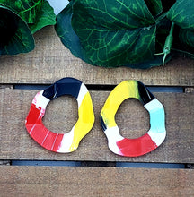 Load image into Gallery viewer, Potato Stud Hoops - Multi Color - Hand Painted (SM)
