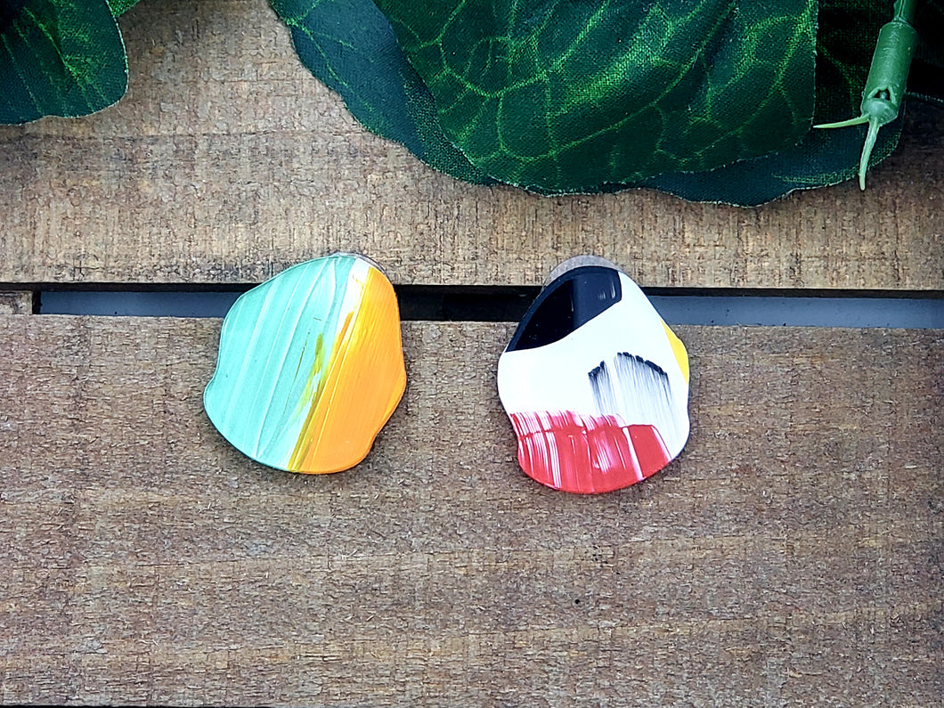 Retro Confidence Studs - Multi Color Hand Painted (SM)