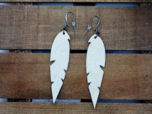 Load image into Gallery viewer, Small Feather Leather Earrings (Various Options)
