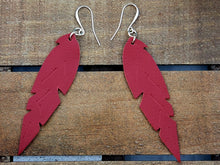 Load image into Gallery viewer, Small Feather Leather Earrings (Various Options)
