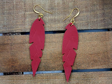 Load image into Gallery viewer, Small Feather Leather Earrings (Various Options)
