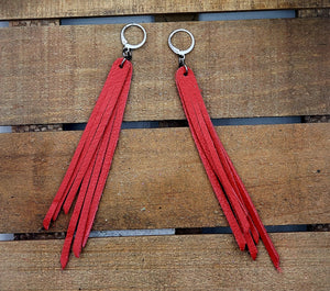 Tassel Strips Leather Earrings (Various Options)