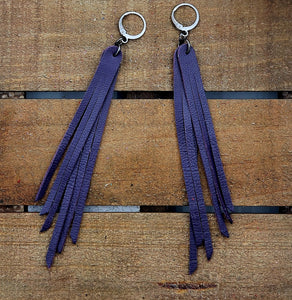 Tassel Strips Leather Earrings (Various Options)