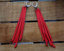 Load image into Gallery viewer, Tassel Strips Leather Earrings (Various Options)
