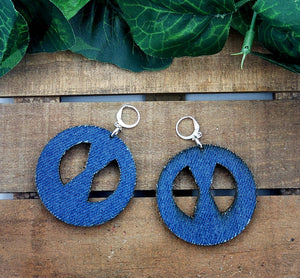 That Girl Wood Hoops - Mini - Denim