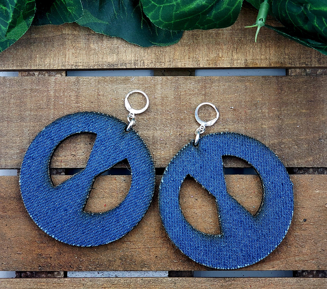 That Girl Wood Hoops - Denim