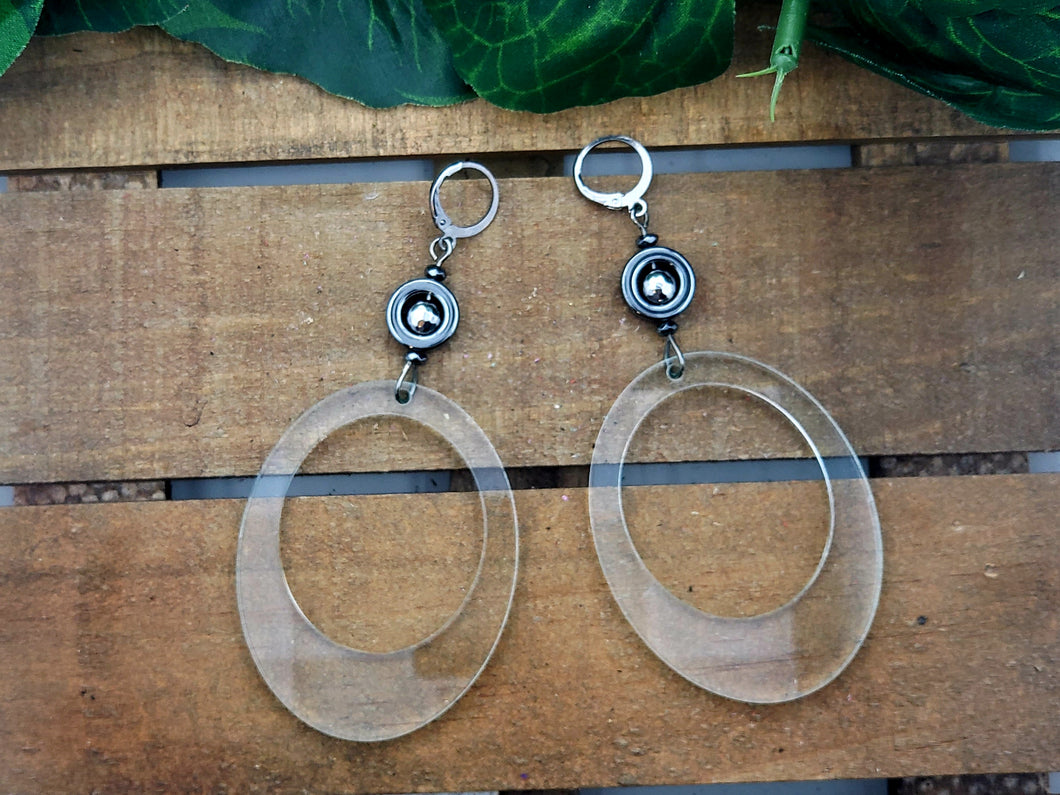 Oval Hoop Earrings (Various Options)