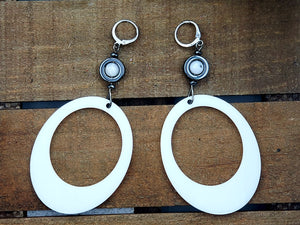 Oval Hoop Earrings (Various Options)