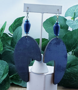 Fierce Warrior Dangles - Denim Print V3