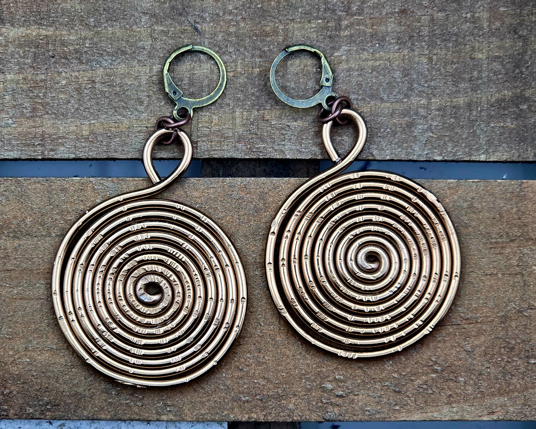 Spiral Dangles - Brown V2