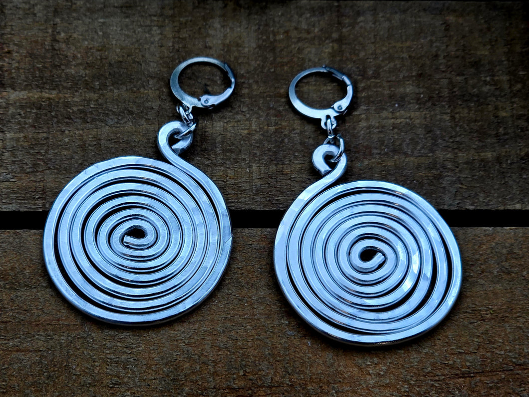 Spiral Dangles - Silver v4