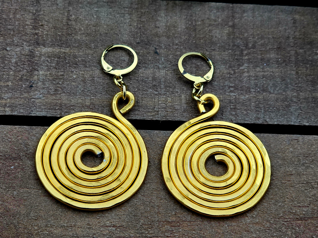 Spiral Dangles - Dark Gold V2