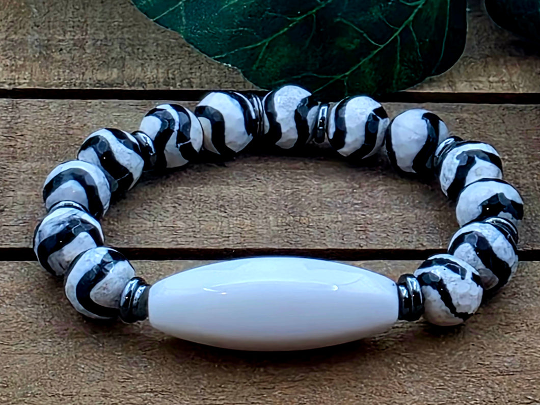 White Zebra Bracelet- Women