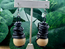 Load image into Gallery viewer, The Spiraled EXTRA Ball Wood Dangles - (VARIOUS OPTIONS)
