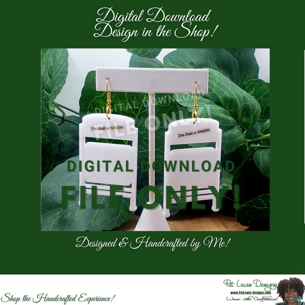 DIGITAL FILE ONLY!!! - Folding Chair Dangle Earrings