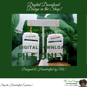 DIGITAL FILE ONLY!!! - Folding Chair Dangle Earrings (NO TEXT)