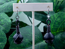 Load image into Gallery viewer, The Spiraled Bicone Wood Dangles - SM - (VARIOUS OPTIONS)
