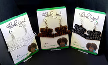Load image into Gallery viewer, Black Lives Matter (BLM) Earrings - Wood
