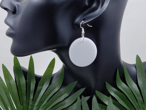 MINI Oval Fabric Covered Acrylic Earrings