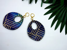 Load image into Gallery viewer, Fabric Covered Wood Earrings - SPADED Hoops
