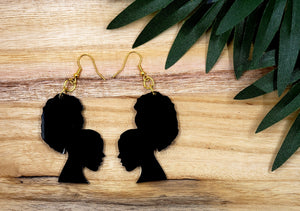(Mommy) Lady of Excellence Afro Earrings - STATEMENT EARRINGS