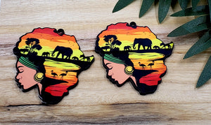 Lady Safari-Africa Earrings - STATEMENT EARRINGS