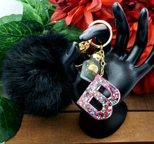 Load image into Gallery viewer, Initial Faux Fur Glamour Key Chain
