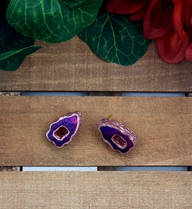 RESIN - The Geode Collection Post Earrings