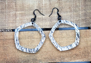 Pentagon Hoops Earrings