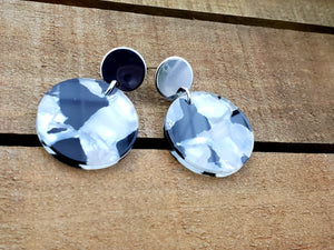 MINI Round Earrings w/Posts (Silver)